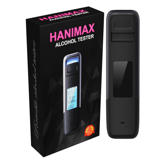 HANIMAX Digital Alcohol Detector LED Digital Breath Alcohol Tester Handheld Analyzer Breathalyzer Blow Alcohol Meter Portable Precision Detection Non-Contact Alcohol Tester