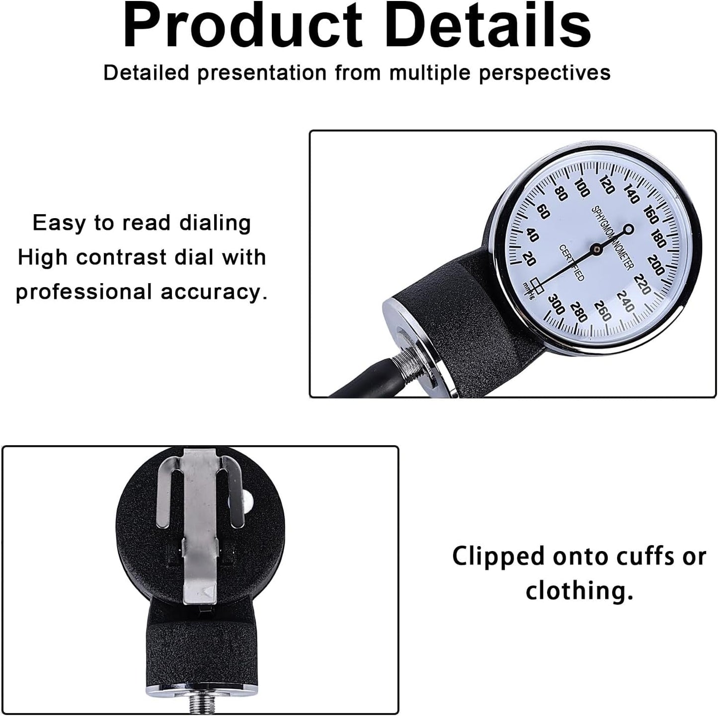 HANIMAX Manual Blood Pressure Monitor Gauge Meter For Aneroid Sphygmomanometer(Dial)